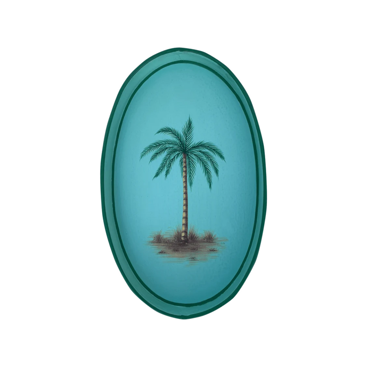 Decorative iron tray, palm tree by Les Ottomans