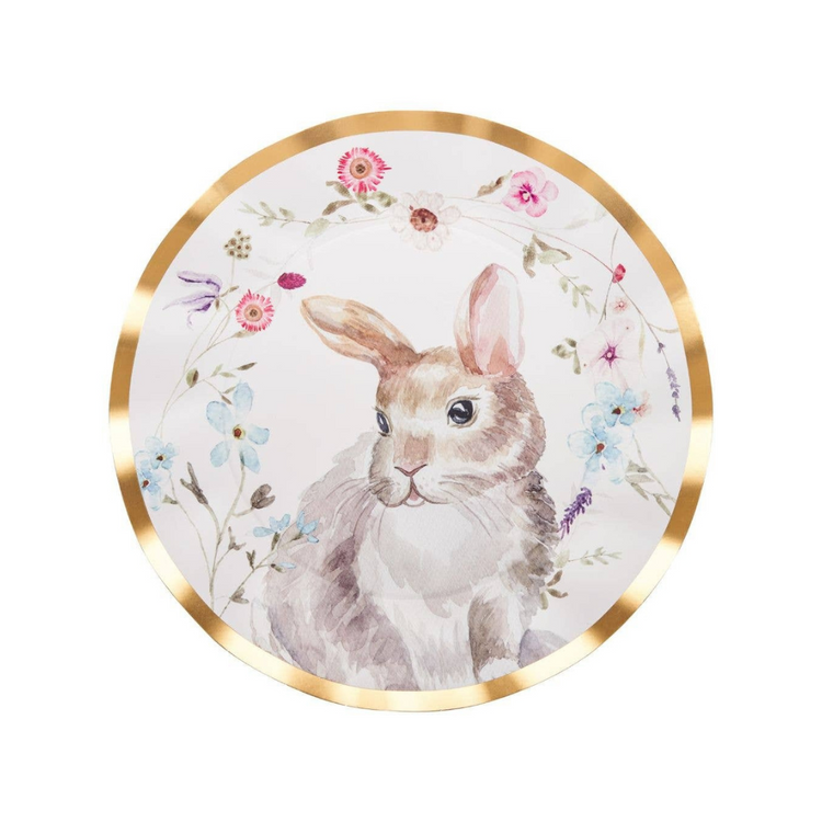 Create a whimsical Easter table with wavy paper dinner plates