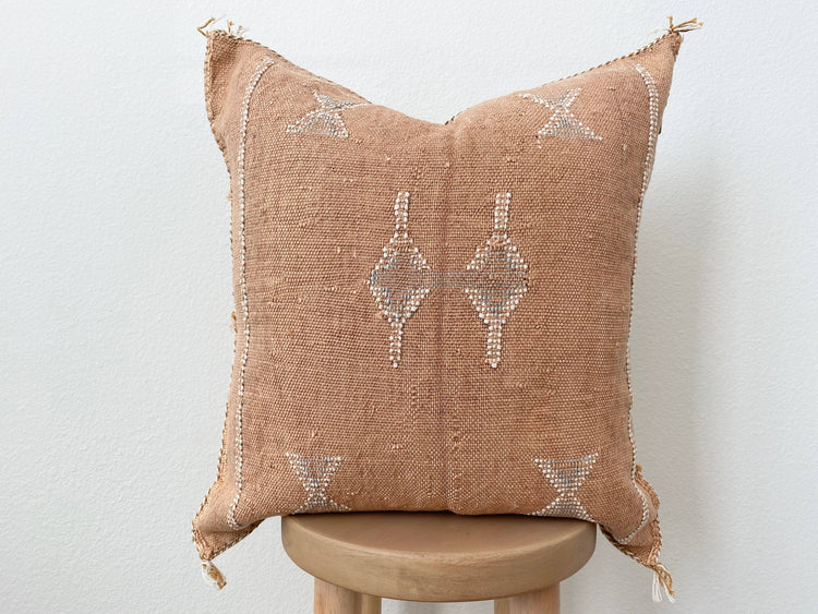 Vibrant Orange/Yellow Silk Sabra Pillow
