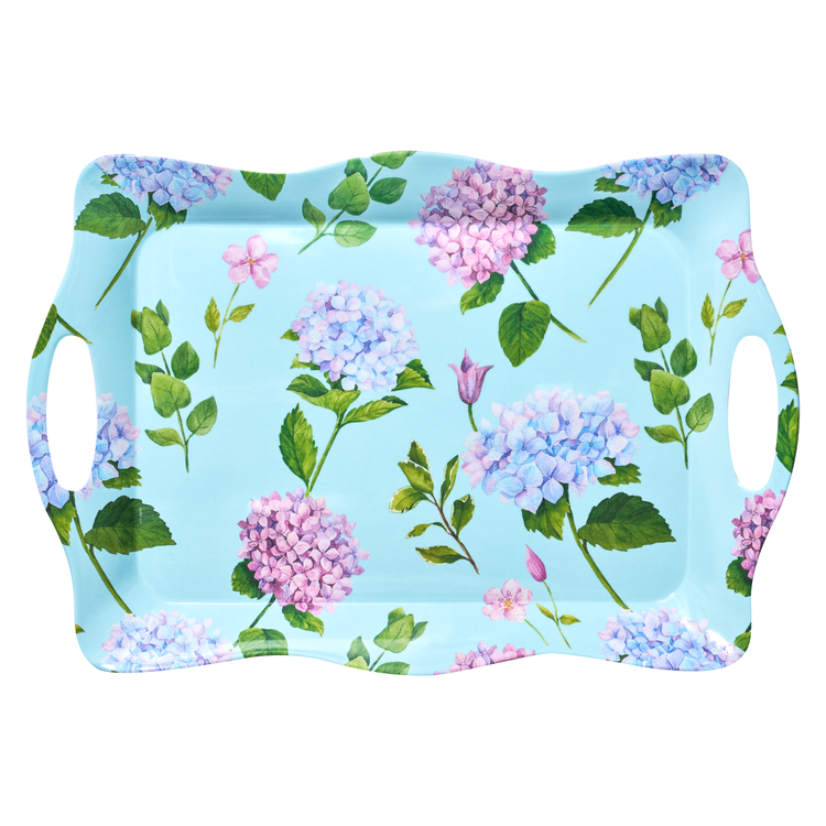 Melamine Hydrangea Serving Tray