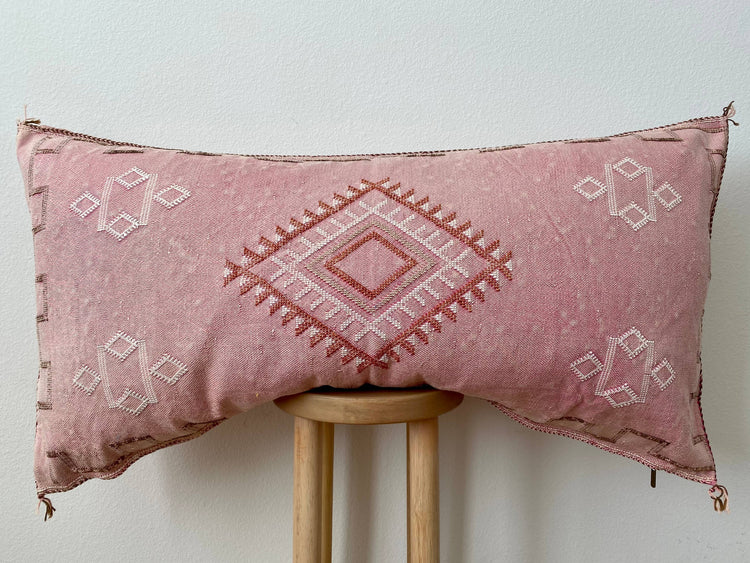 XL Silk Sabra Pillow, Pink