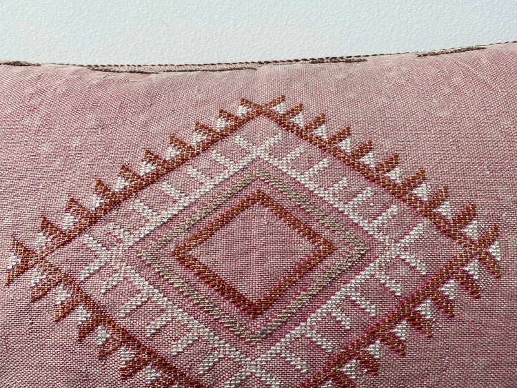 XL Silk Sabra Pillow, Pink