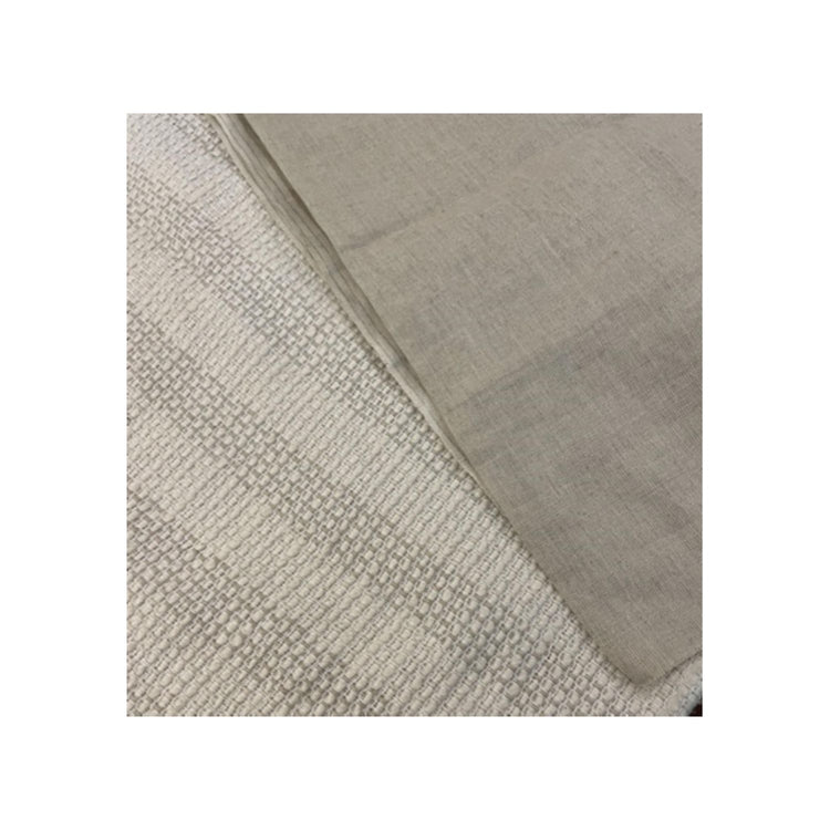 Linen Block Stripe Eri Silk Pillow 24x24 with insert