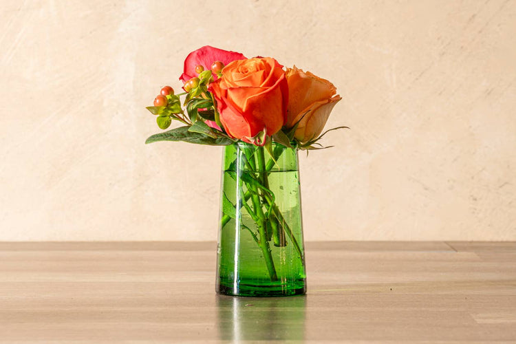 Large Moroccan Cone Glass Green - 12oz