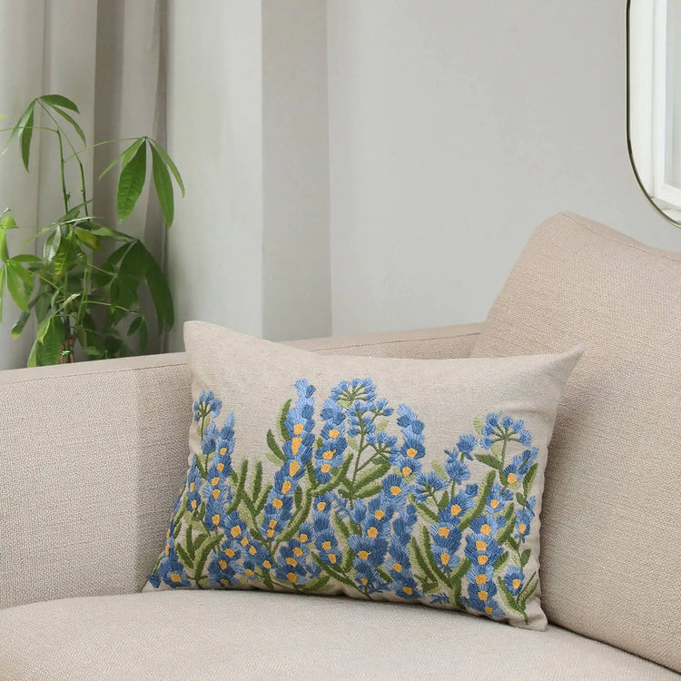 Elegant Blossom Lumbar Pillow 14x20 with insert
