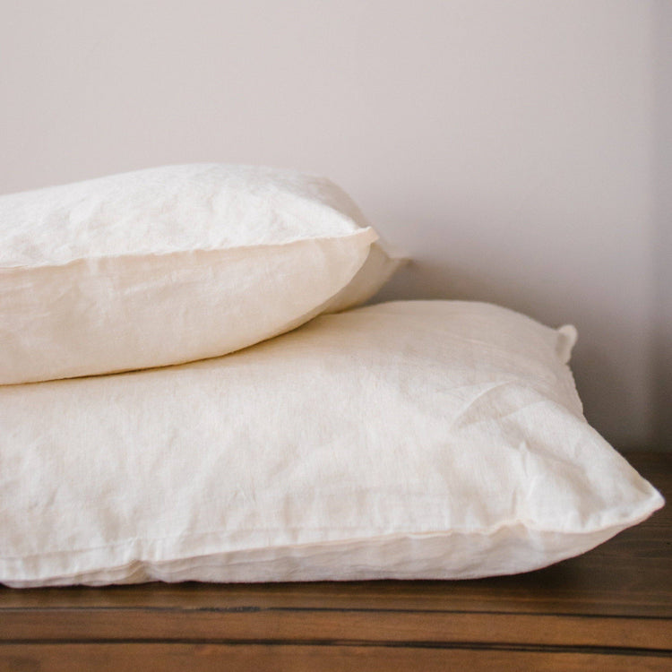 Luxurious White Linen Bed Sheet Set, King