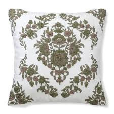 Fresh Green Meadow Blooms Pillow 18x18 with insert
