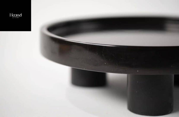 Cake stand, marble, black