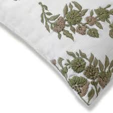 Fresh Green Meadow Blooms Pillow 18x18 with insert