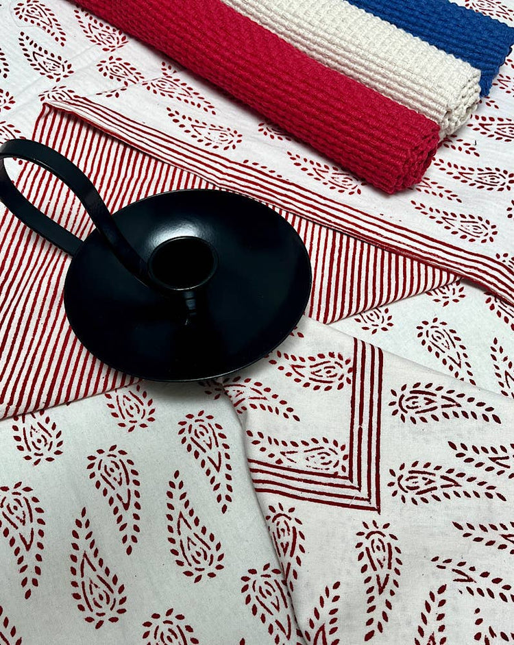 Abbey Paisley Red Table Runner - 60"