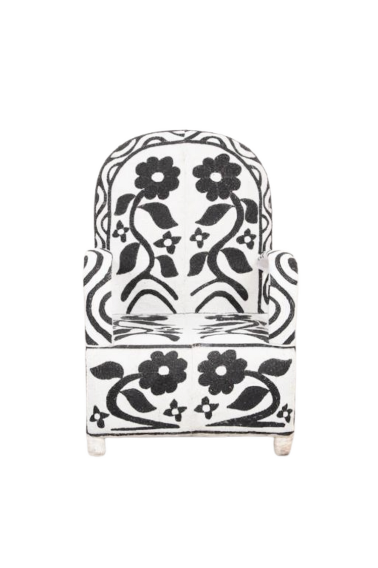Arm Chair, Handwoven Beaded from Yoruba Tribe
