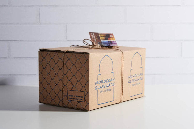 Small Moroccan Cone Glass Amber- 8oz