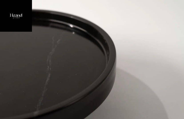 Cake stand, marble, black