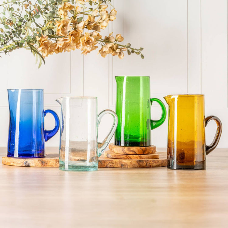 Artisan Moroccan Cone Water Jug - Blue