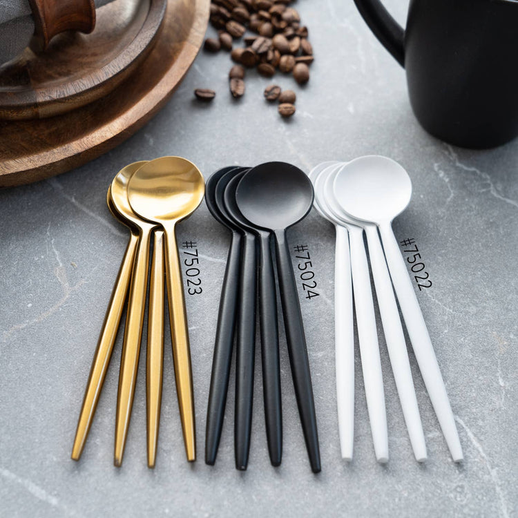Sleek Black Coffee Spoons-4 Piece Set