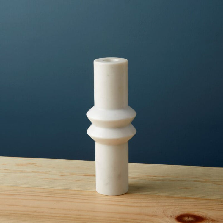 Aruna Marble Candlestick holder, Tall