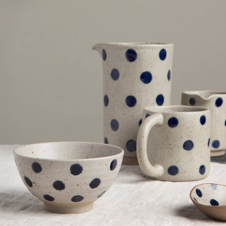Audrey Dots Ceramic Snack Bowl - 4.75inch
