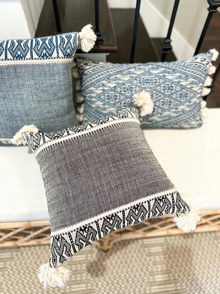 Earthy Brown Lao Pillow with insert 15x15 with insert