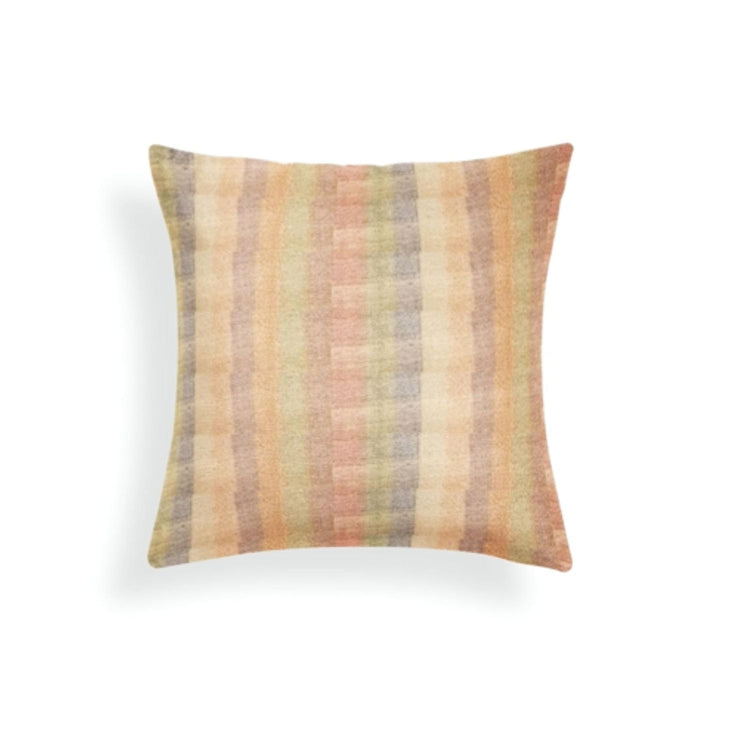 Wrap Stripe Beige Eri Silk Pillow 22x22 with insert
