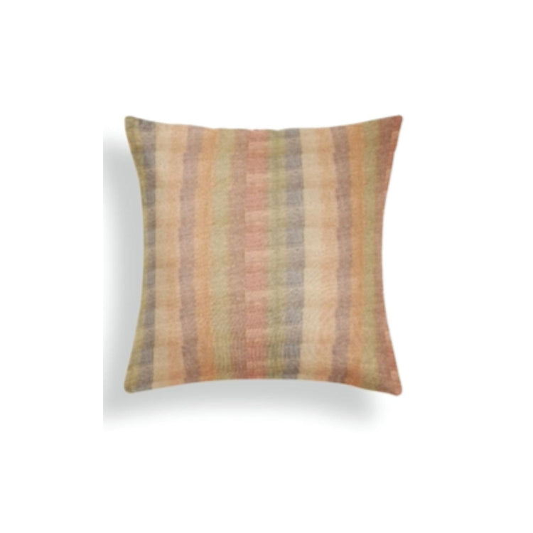 Warp Stripe Beige Eri Silk Pillow 16x16 with insert