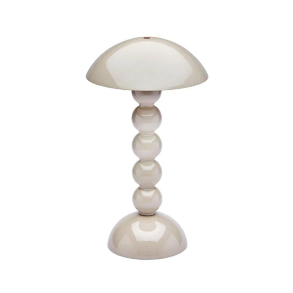 Cappuccino Lacquer Rechargeable Bobbin LED Lamp, Cordless Desk Light, Addison Ross