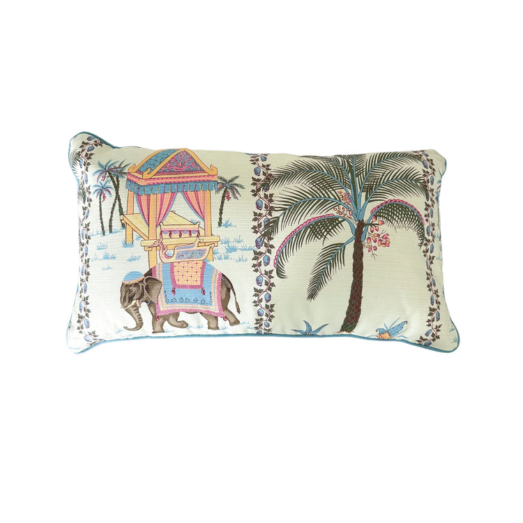 Whimsical Elephant Parade Mekong Pillow 11x20 with insert
