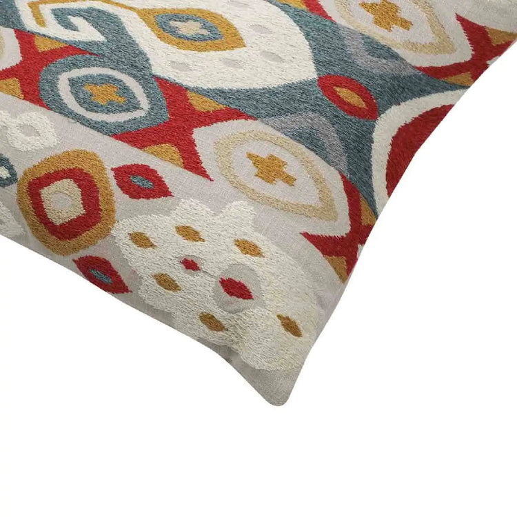Bohemian Ikat Multi Color Pillow 18x18 with insert