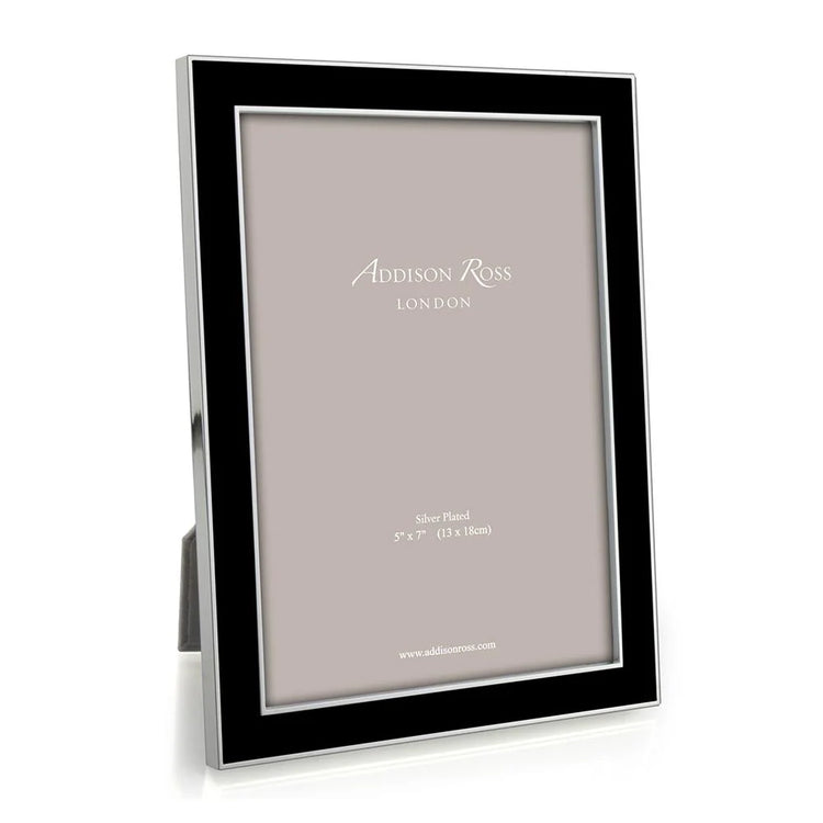 4x6 Black Enamel Picture Frame, High Gloss Lacquer Finish, Addison Ross