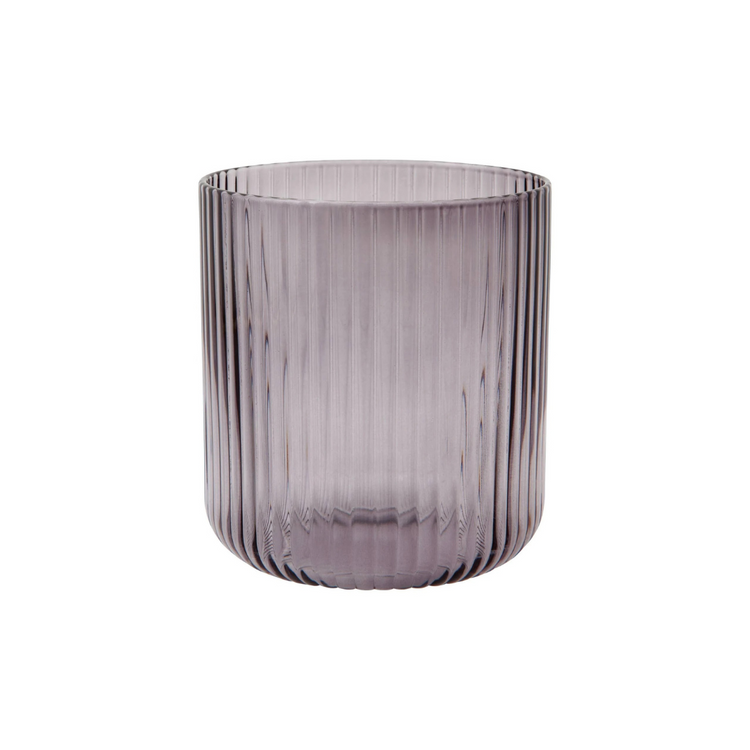 Fluted Glass 12 oz - Smoke