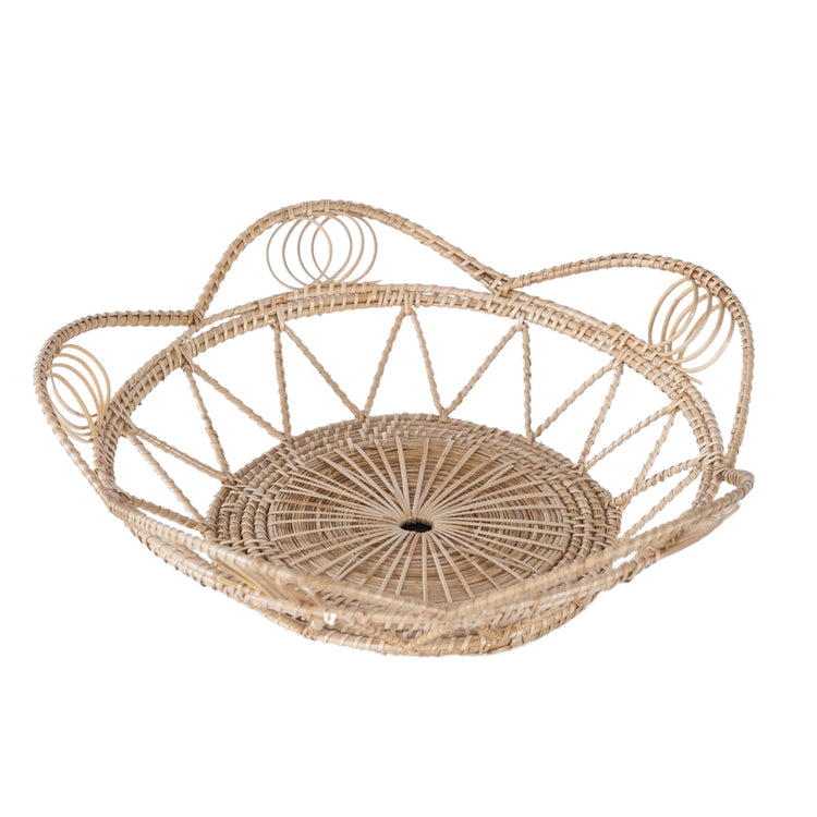 Hua Hin Lotus Basket in Natural Rattan