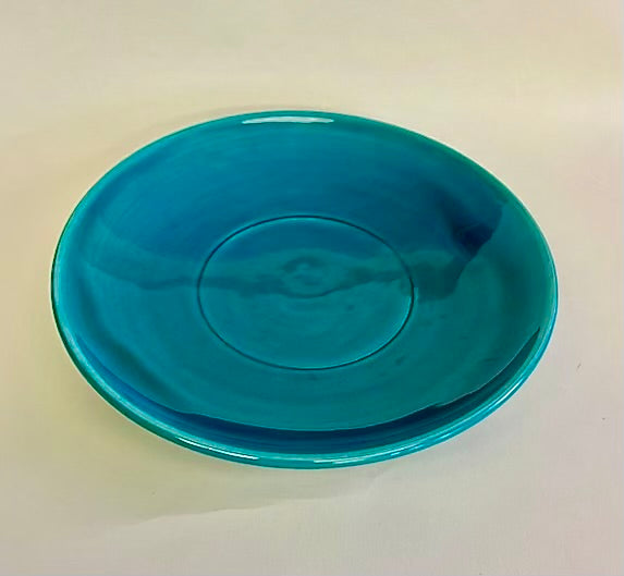 Plate, Handmade Turquoise 11"