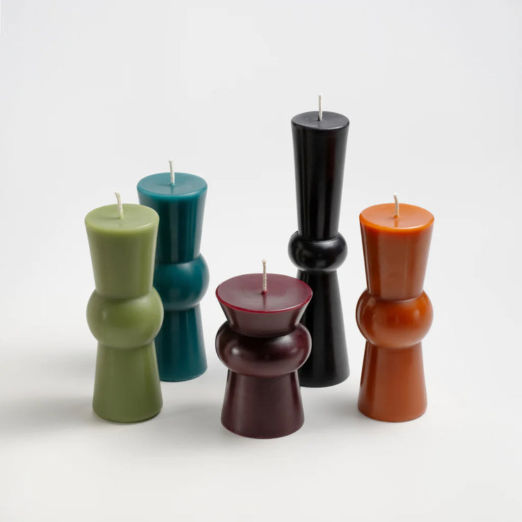 Candle, Tall Pillar, Burnt Amber