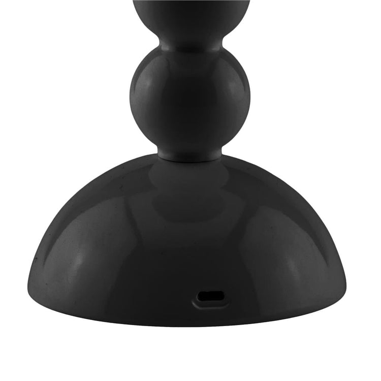 Black Lacquer Rechargeable Bobbin LED Lamp by Addison Ross