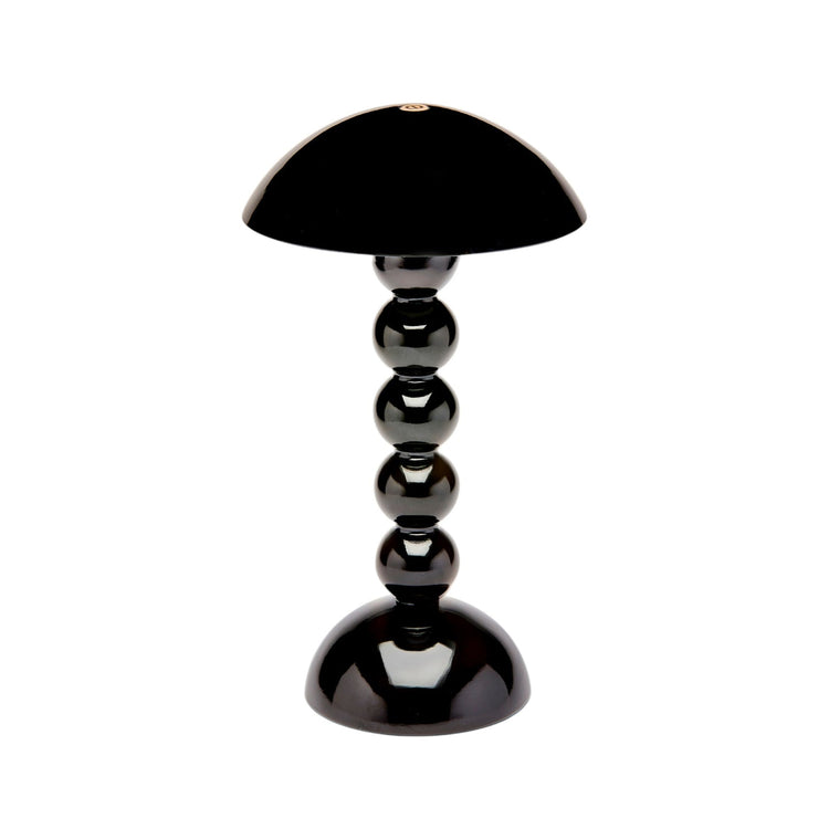 Black Lacquer Rechargeable Bobbin LED Lamp by Addison Ross