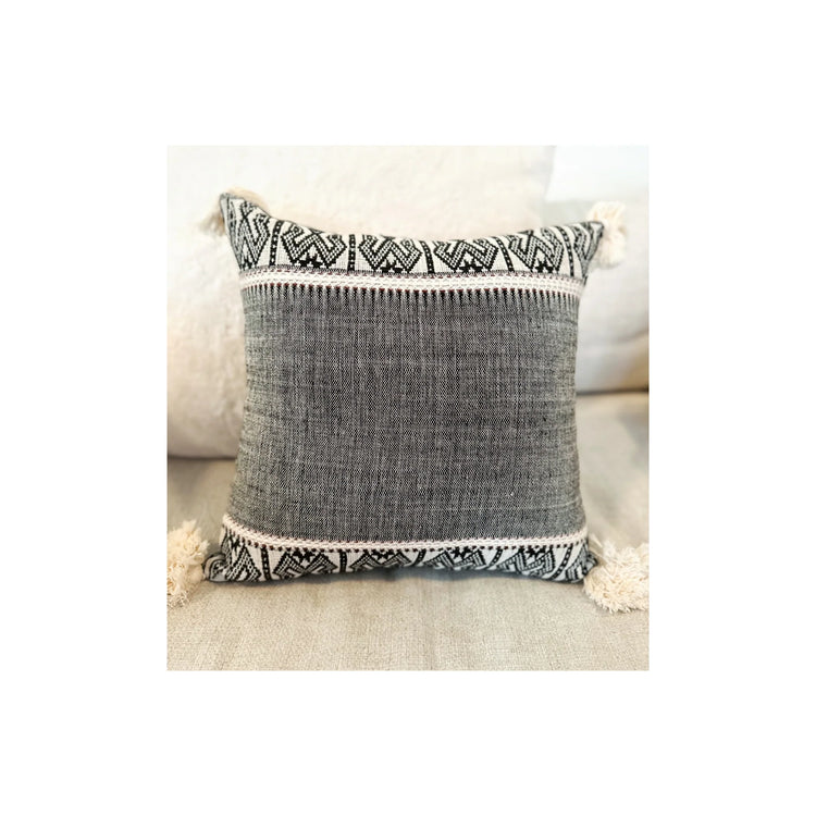 Earthy Brown Lao Pillow with insert 15x15 with insert