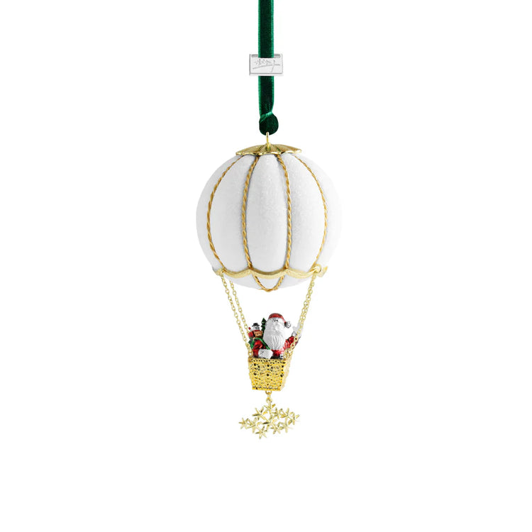 Michael Aram Santa in balloon ornament, metal with festive design, for holiday decoration
