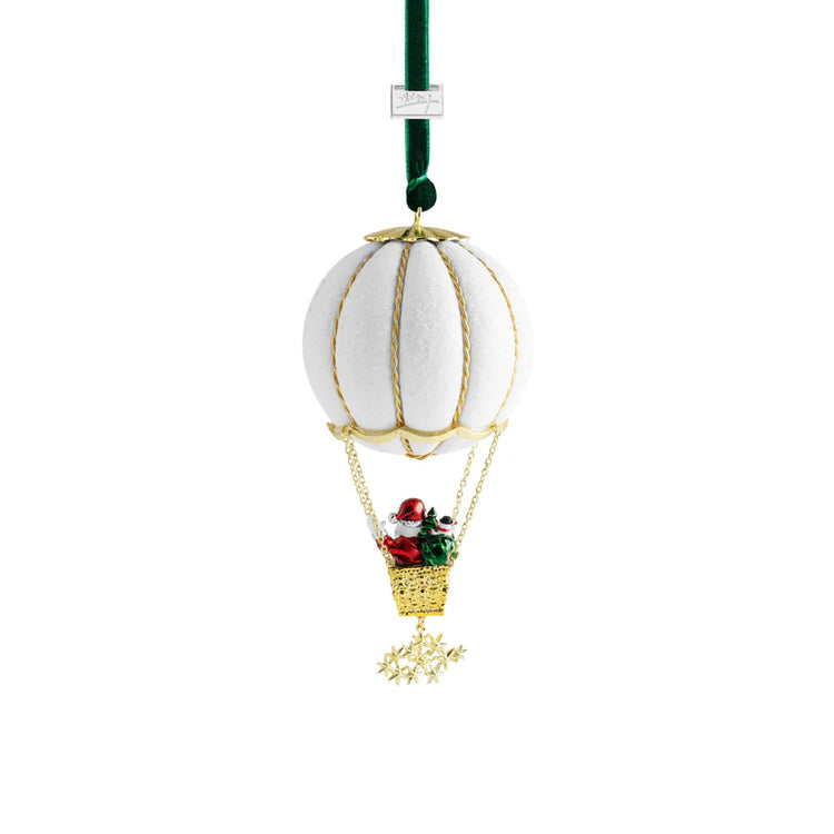 Michael Aram Santa in balloon ornament, metal with festive design, for holiday decoration