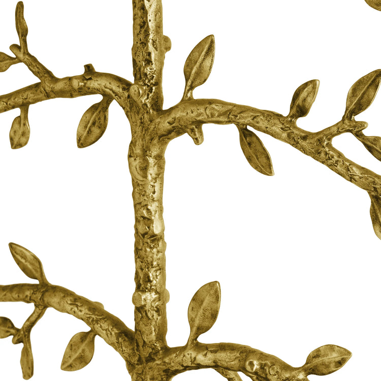 Michael Aram gold espalier Christmas ornament tree, metal with luxurious design, for refined decoration