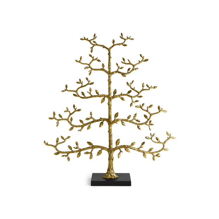 Michael Aram gold espalier Christmas ornament tree, metal with luxurious design, for refined decoration