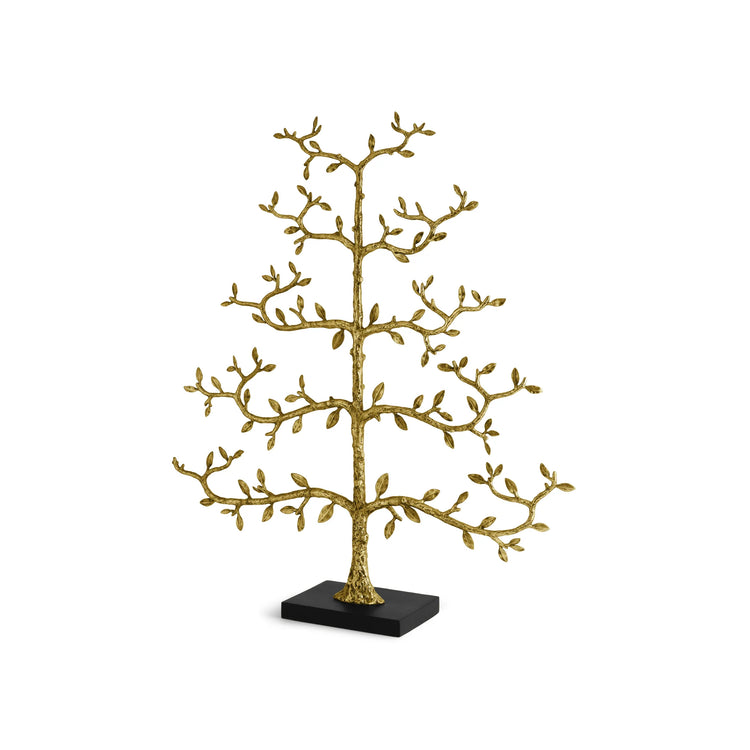 Michael Aram gold espalier Christmas ornament tree, metal with luxurious design, for refined decoration