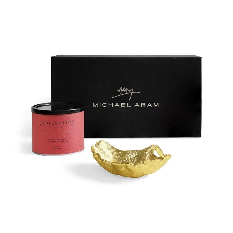 Michael Aram nut dish gift set, metal with unique design, for serving snacks
