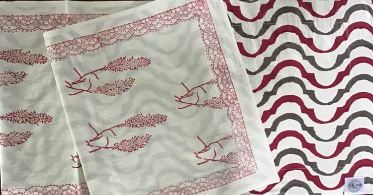 Pampas Grass Red Table Runner - 60"