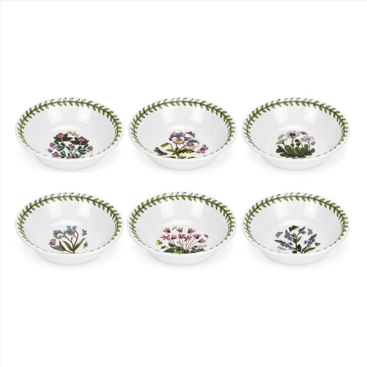 Portmeirion Botanic Garden Mini Bowl set of 6, Assorted Motif, Earthenware Botanic Garden