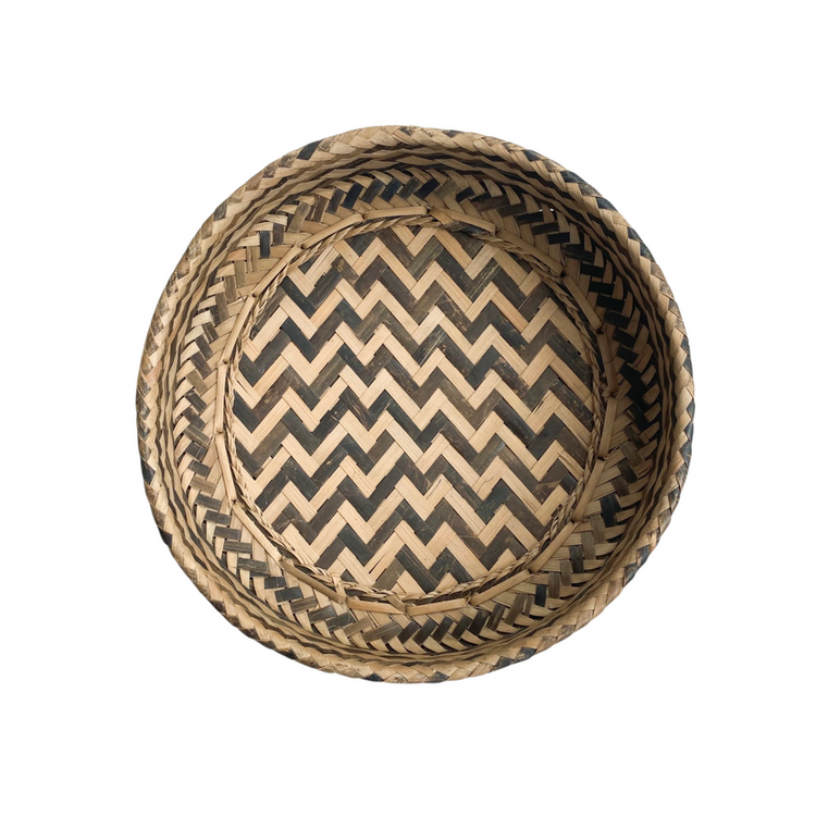 Round Kkhmu Basket | Handmade Woven Storage
