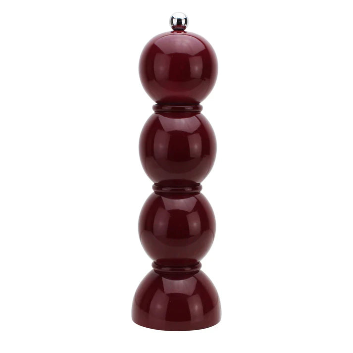 Salt Pepper Grinder, Bobbin Deep Cherry Red, 24cm.