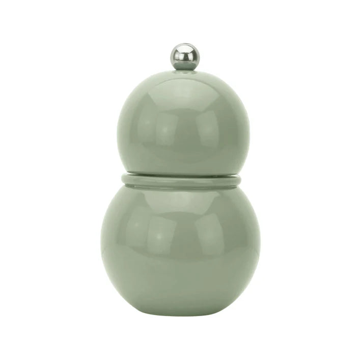 Salt Pepper Mill, Bobbin Chubbie Sage, 12cm