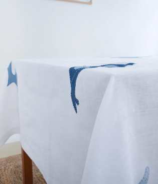 Market Tablecloth Blue 60x90