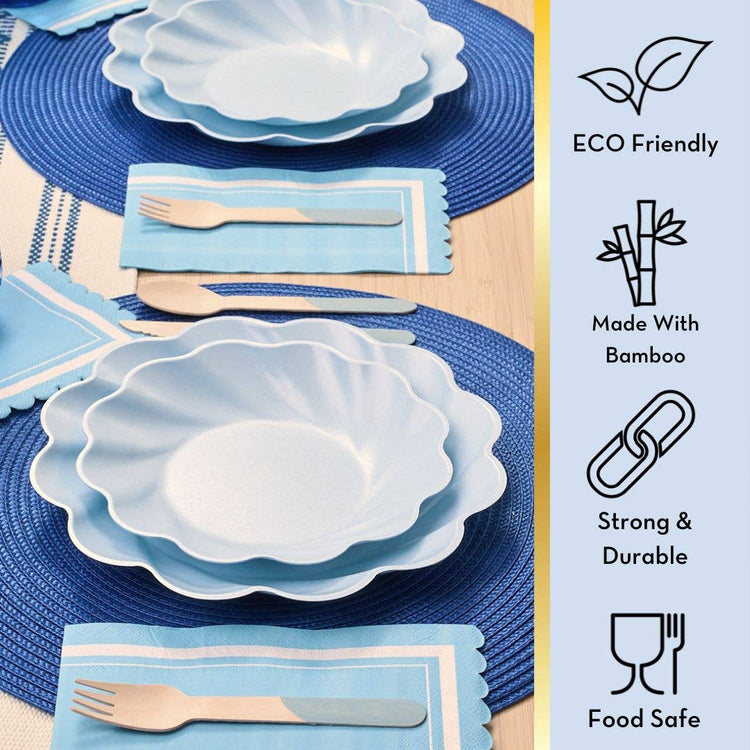Simply Eco Dinner Plate- Sky Blue/8pkg