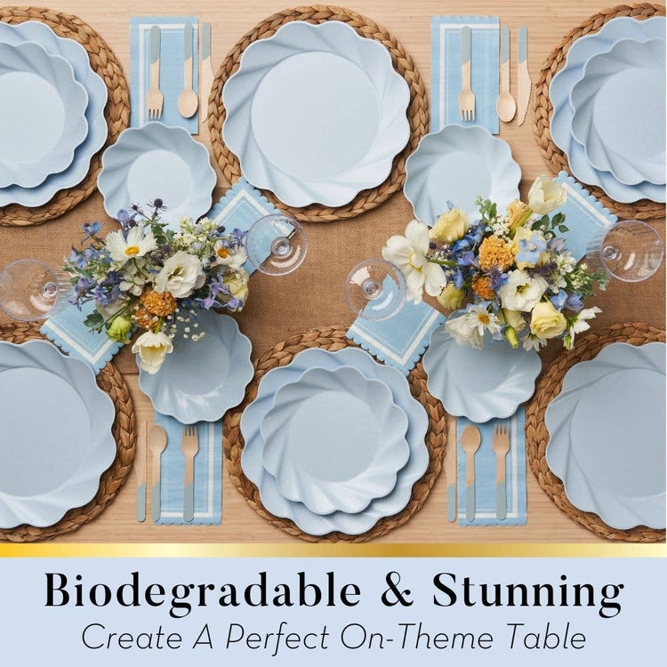 Simply Eco Extra Large Plate- Sky Blue/8pk