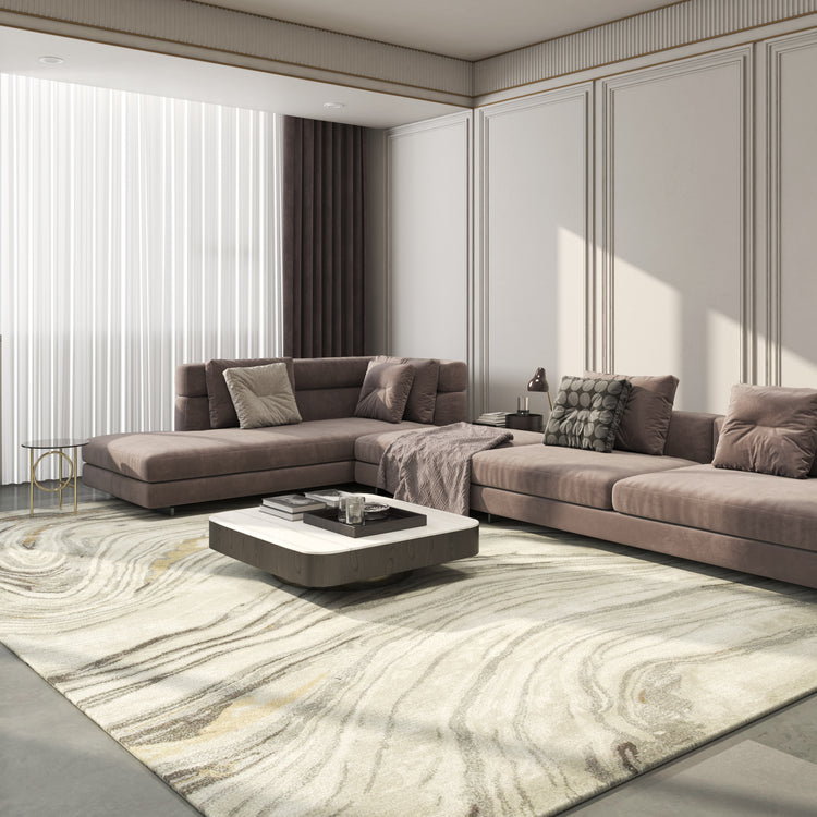 Rug, Genesis White/Gray 6'x9'